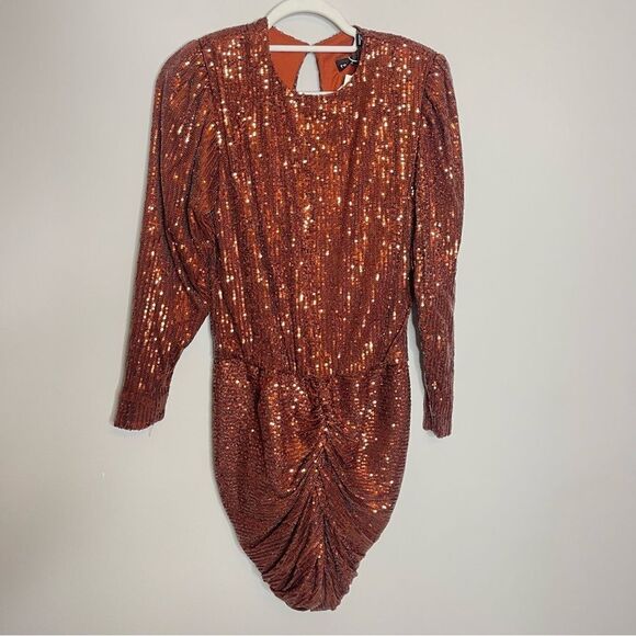 $658 Retrofete Flynn ruched sequined tulle mini dress NWT Small - Picture 8 of 10